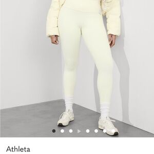 Athleta Ultra High Rise Elation 7/8 Butter Cream Leggings